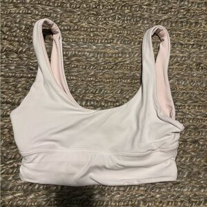 Women's White Sports Bra